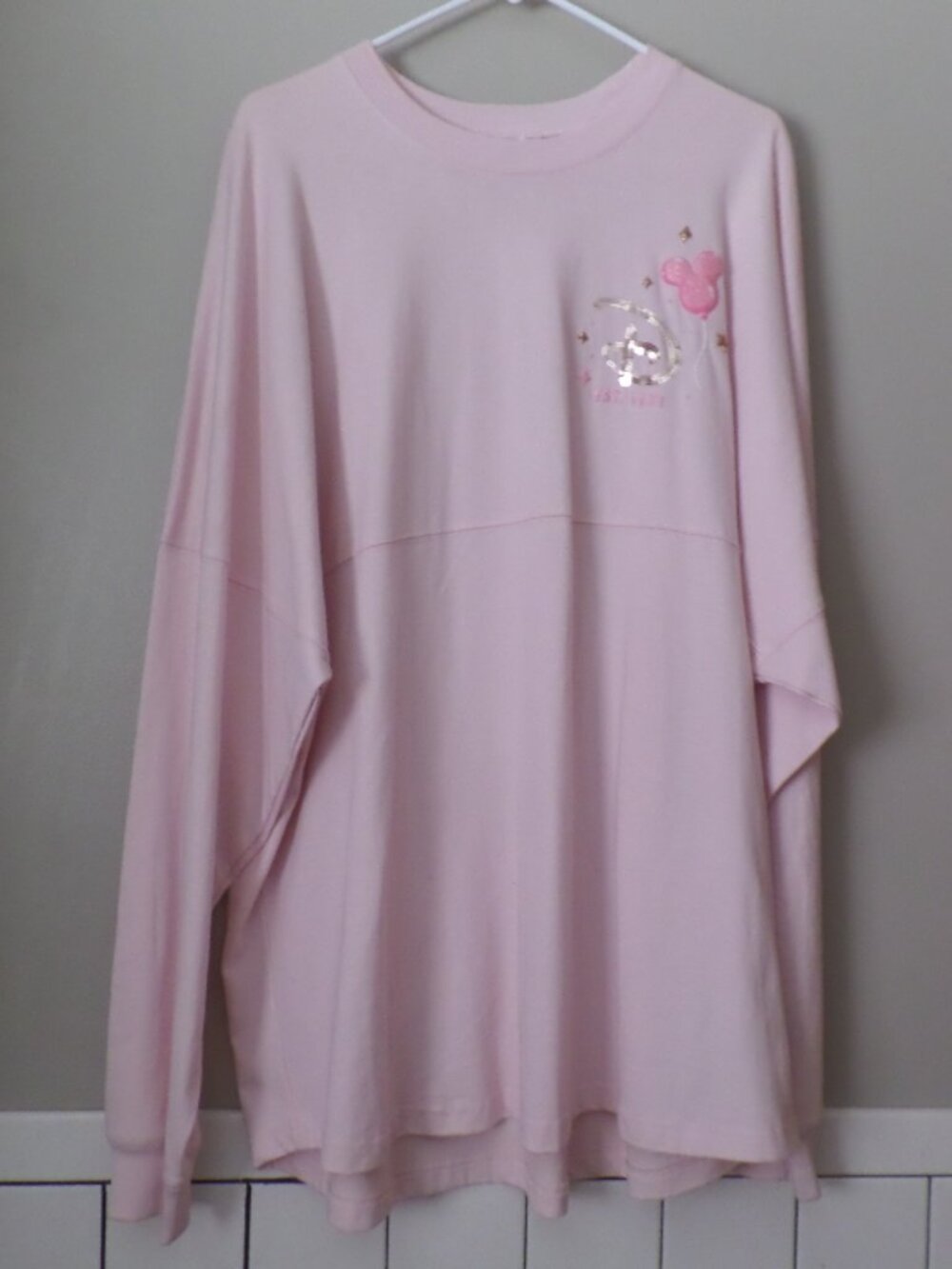 Disney Parks Pink Balloon Sequin Spirit Jersey – Size Small  NWT